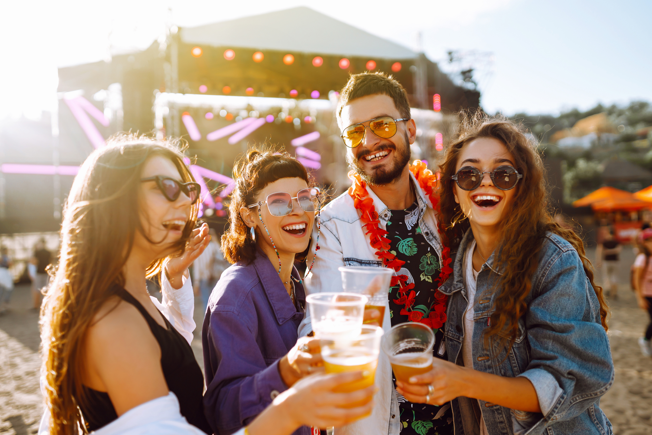 Reusable cups at festival